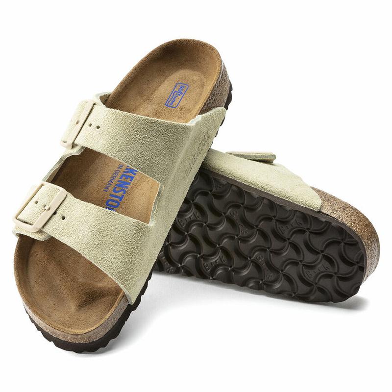 Arizona Birkenstock Soft Footbed Semisove Kozene Damske Žlté | SK 38QMA